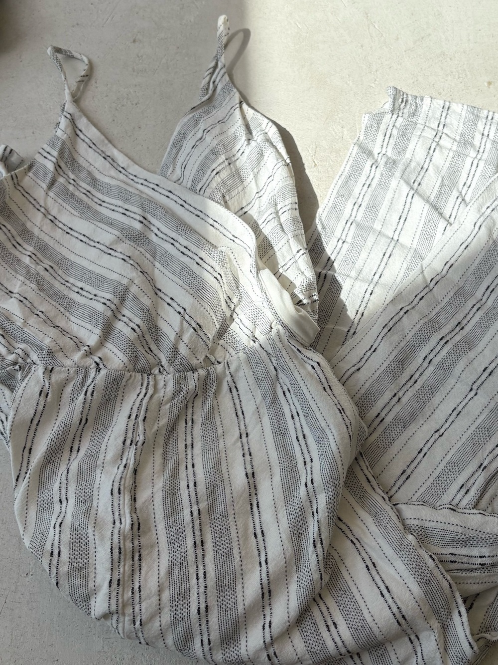 Sienna Sky Cream and Black Striped Jumpsuit